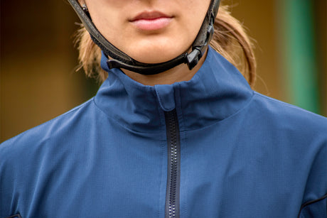 Navy W/Black Piping Anorak Jacket Kastel Denmark
