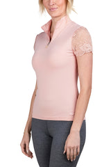 Galloon Lace Coral 1/4 Zip