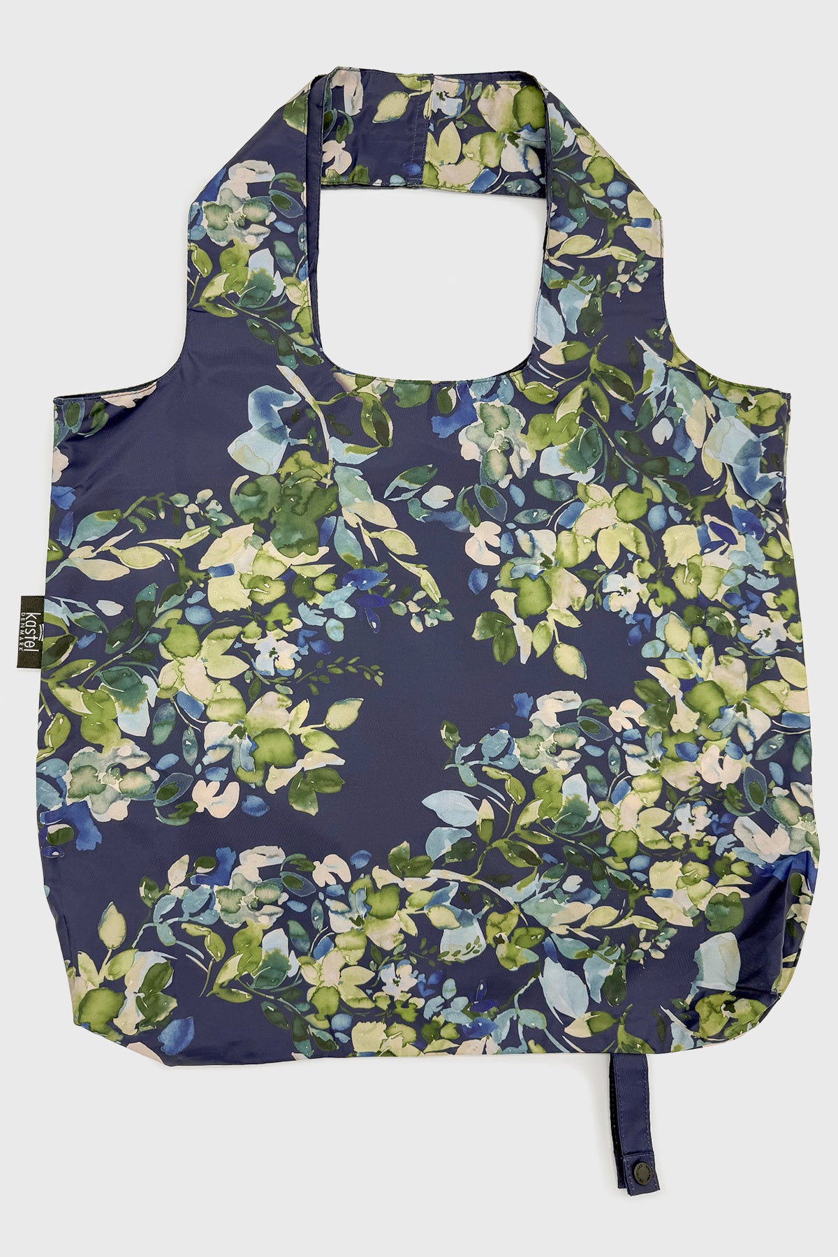 Navy Watercolor Floral Tote Kastel Denmark US