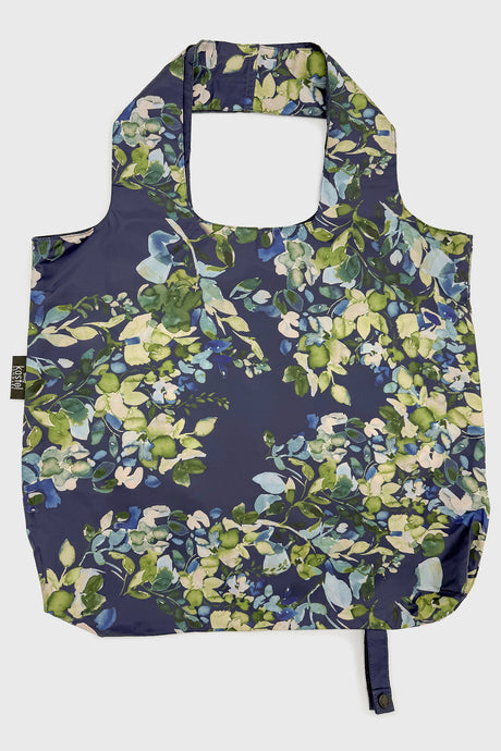 Navy Watercolor Floral Tote Kastel Denmark US