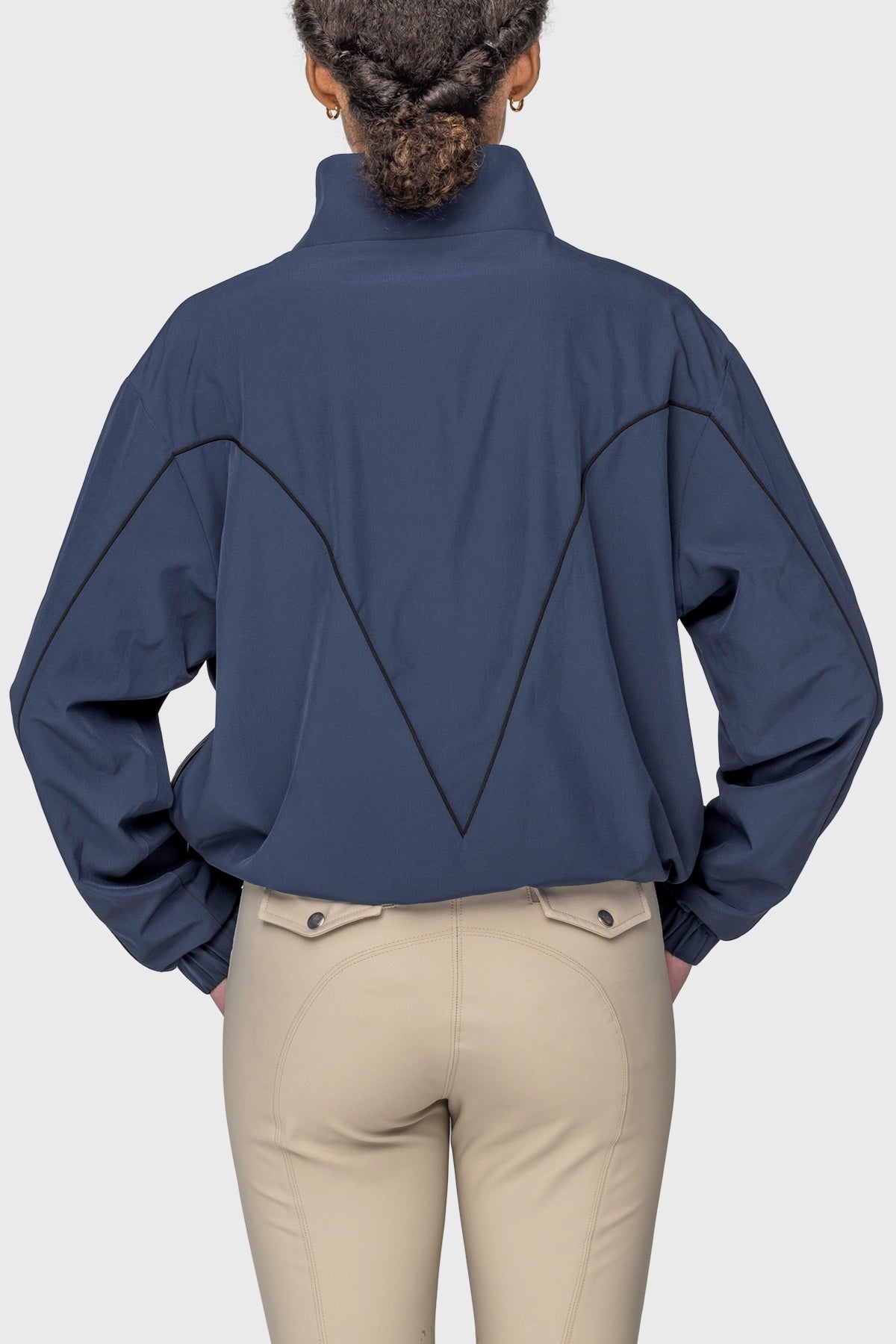 Navy W/Black Piping Anorak Jacket Kastel Denmark