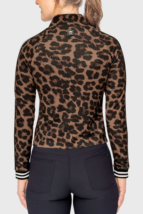Espresso Leopard Full Zip Track Jacket Kastel Denmark