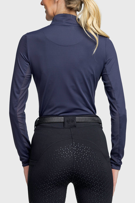 Navy 1/4 Zip Long Sleeve Sun Shirt Kastel Denmark