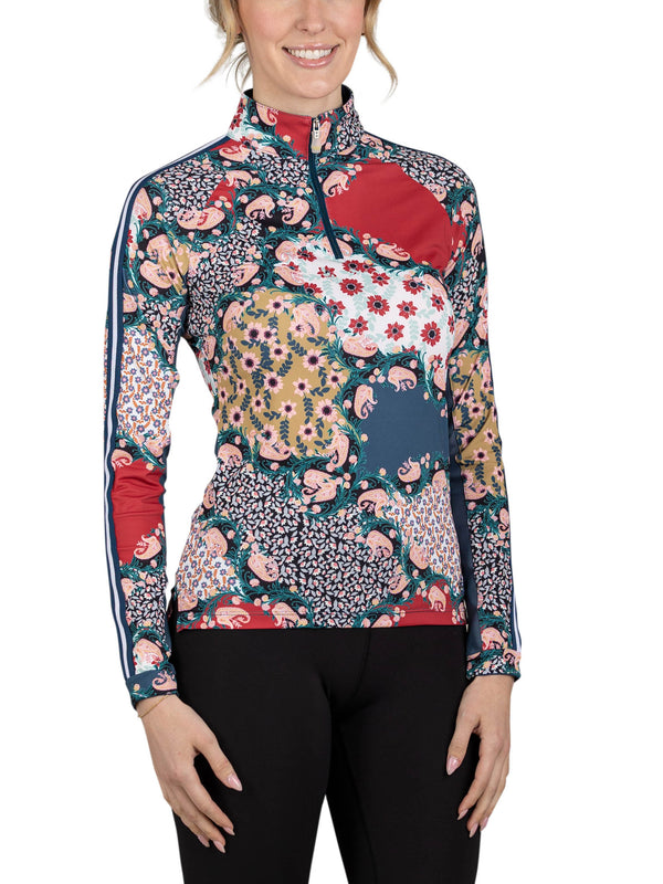 Long Sleeve Patchwork Paisley