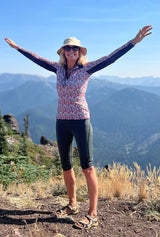 Navy Plumes Long Sleeve 1/4 Zip Sun Shirt Kastel Denmark