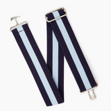 Navy and Light Blue Striped Stretch Belt - [Kastel]
