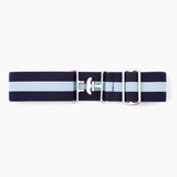 Navy and Light Blue Striped Stretch Belt - [Kastel]