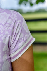 Wisteria Paris Hotel Cap Sleeve 1/4 Zip Sun Shirt With Trim - [Kastel]