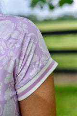 Wisteria Paris Hotel Cap Sleeve 1/4 Zip Sun Shirt With Trim - [Kastel]