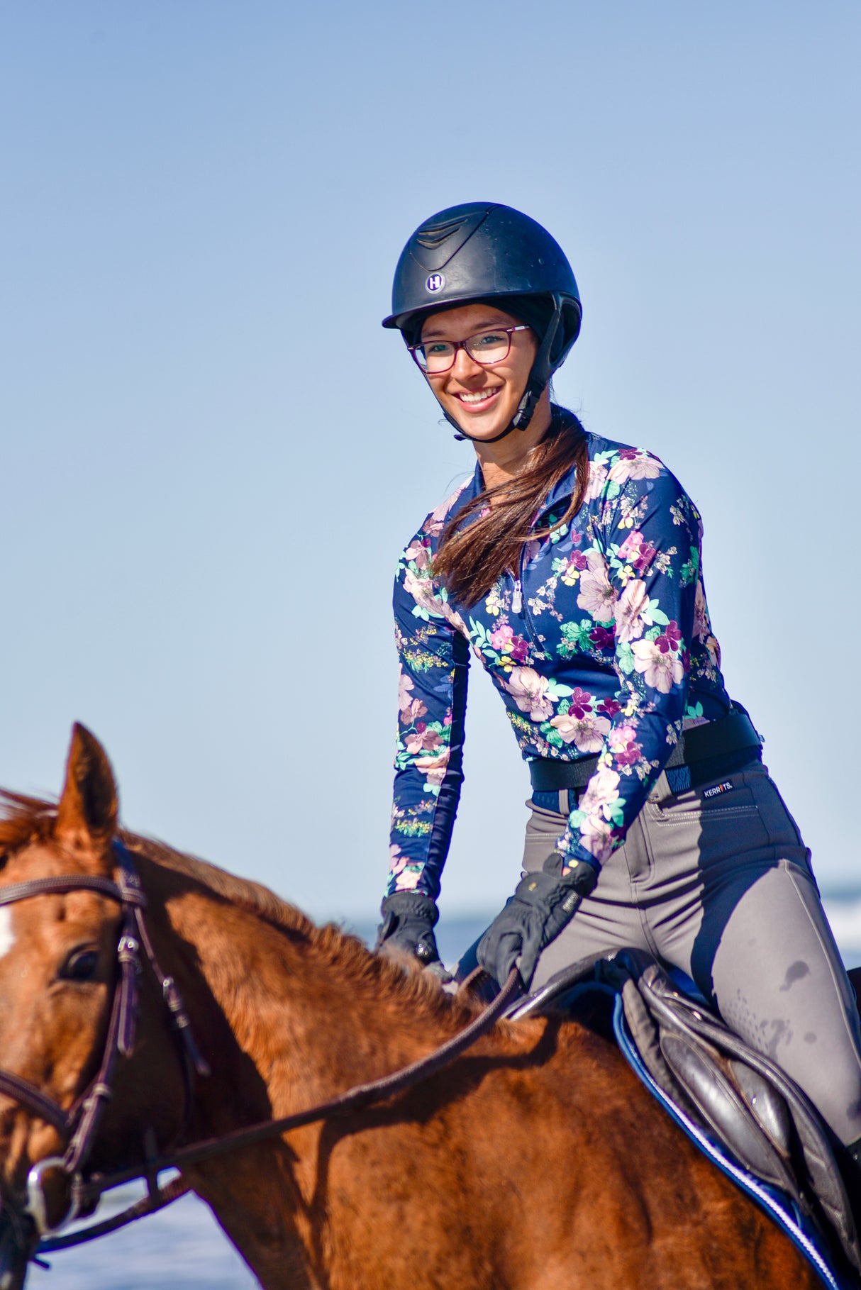 Navy Lush Garden 1/4 Zip Long Sleeve Shirt Kastel Denmark