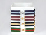 Forest Green and Red Striped Stretch Belt - [Kastel]