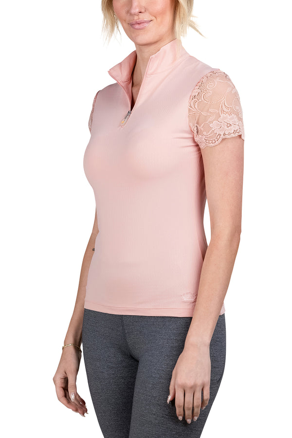 Galloon Lace Coral 1/4 Zip