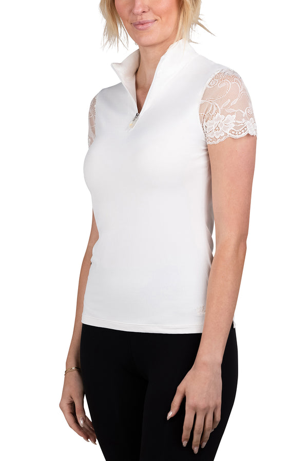 Galloon Lace White 1/4 Zip