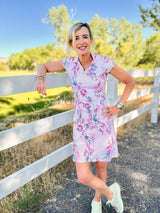 Pink Tea Garden Athletic Skort - [Kastel]