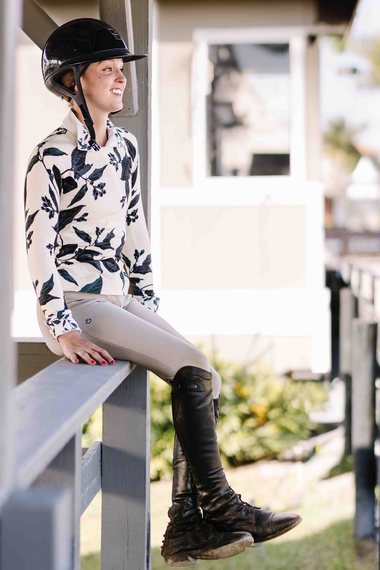 Indigo Lithograph Leaf Crewneck Sweater - [Kastel]