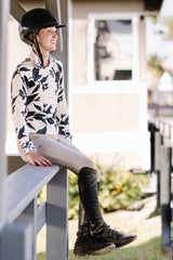 Indigo Lithograph Leaf Crewneck Sweater - [Kastel]