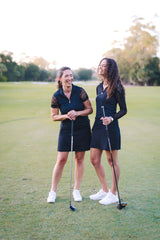 Black Galloon Lace Short Sleeve 1/4 Zip Sun Shirt