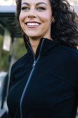 Black Scuba Full Zip Jacket - [Kastel]