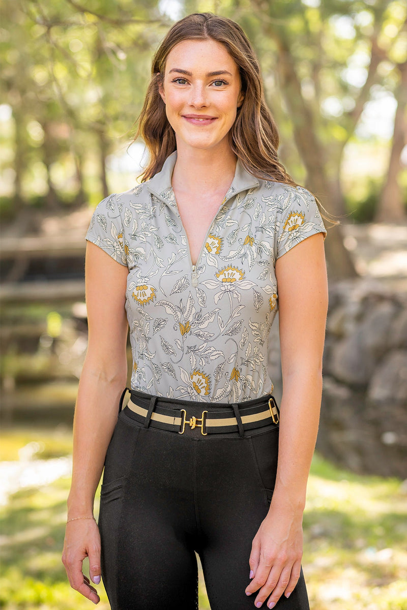 Black and Beige Striped Stretch Belt Kastel Denmark