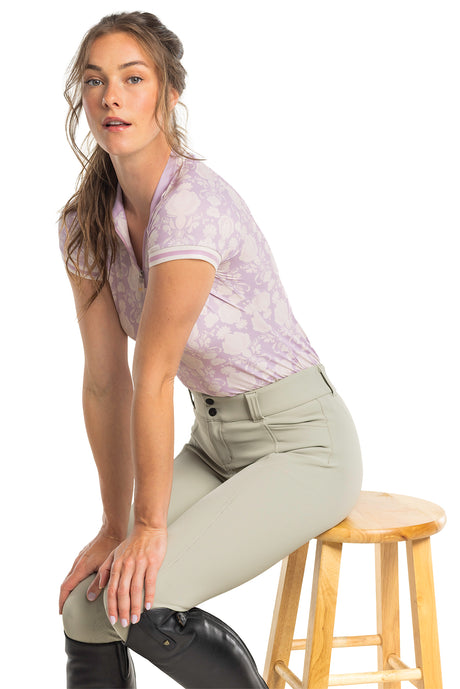 Wisteria Paris Hotel Cap Sleeve 1/4 Zip Sun Shirt With Trim - [Kastel]