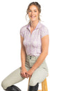 Wisteria Paris Hotel Cap Sleeve 1/4 Zip Sun Shirt With Trim - [Kastel]