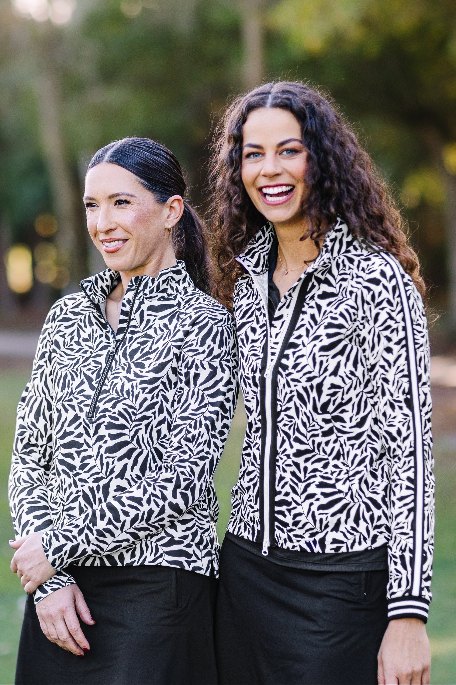 Black & White Climbing Vine ½ Zip Scuba Pullover Kastel Denmark