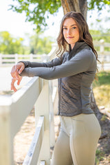 Slate Quilted Full Zip Jacket Kastel Denmark