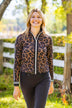 Espresso Leopard Full Zip Track Jacket Kastel Denmark