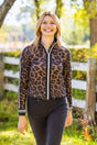 Espresso Leopard Full Zip Track Jacket Kastel Denmark