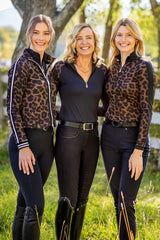 Espresso Leopard Full Zip Track Jacket