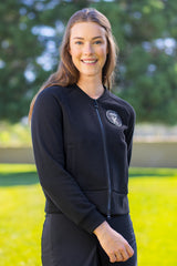 Black Zip-up Varsity Bomber Sweatshirt Kastel Denmark US