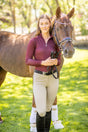 Oxblood Herringbone 1/4 Zip Long Sleeve Sun Shirt Kastel Denmark US