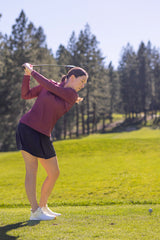 Oxblood Herringbone 1/4 Zip Long Sleeve Sun Shirt Kastel Denmark US
