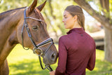 Oxblood Herringbone 1/4 Zip Long Sleeve Sun Shirt Kastel Denmark US