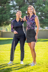 Black Modern Begonia Ruffle Tank 1/4 Zip Sun Shirt Kastel Denmark