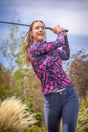 Hot Pink French Tulips Long Sleeve 1/4 Zip Sun Shirt Kastel Denmark