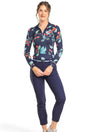 Navy Cherries Long Sleeve 1/4 Zip Sun Shirt - [Kastel]