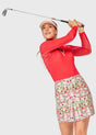 Red Scandinavian Berries Pleated Skort Kastel Denmark US