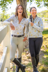 Long Sleeve Dove Vintage Jacobean 1/4 Zip Sun Shirt