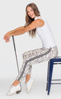 Periwinkle French Tulip 7/8" Tailored Active Pant W/ Striped Trim Kastel Denmark US