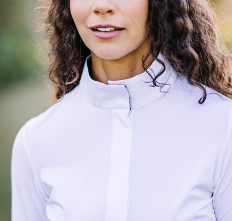 Navy Lush Garden Tailored White Long Sleeve Show Shirt Kastel Denmark