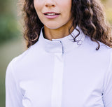 Navy Lush Garden Tailored White Long Sleeve Show Shirt Kastel Denmark