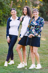 Navy Lush Garden Tailored White Long Sleeve Show Shirt Kastel Denmark