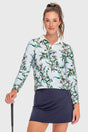 Powder Blue Botanical Long Sleeve Rugby Sweatshirt Kastel Denmark