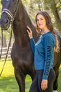 Sailor Blue with Black "Equestrian" Crewneck Sweater Kastel Denmark