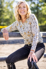 Long Sleeve Dove Vintage Jacobean Crewneck Sweater Kastel Denmark