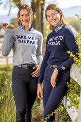 Heather Grey "Take Me To The Barn" Crewneck Sweater Kastel Denmark