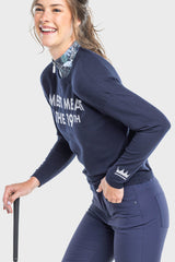 Navy "Meet Me At The 19th" Crewneck Sweater Kastel Denmark