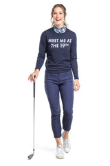 Navy Tailored 7/8" Active Pant Kastel Denmark