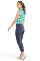 Navy Tailored 7/8" Active Pant - [Kastel]